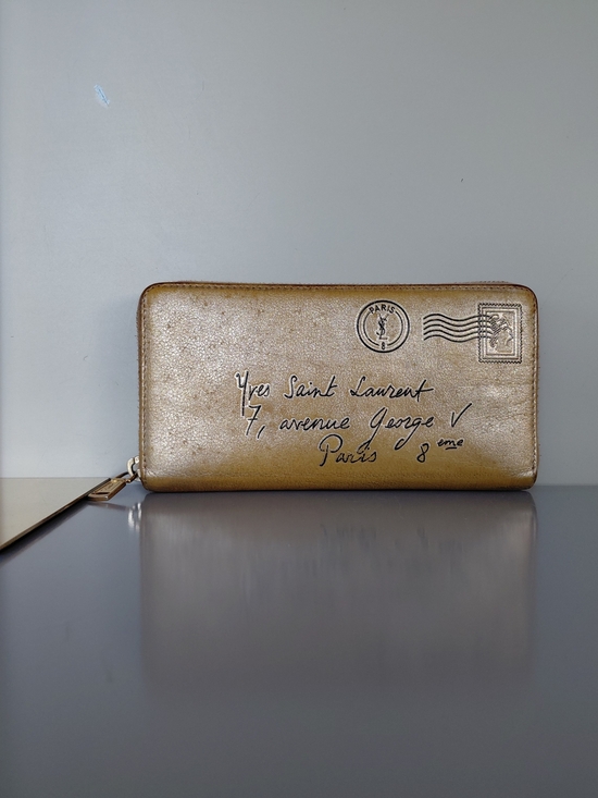 Yves Saint Laurent Handbags - Yves Saint Laurent Metallic Gold Wallet